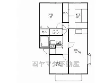 メゾンド・ユリB(3LDK/2階)の間取り写真