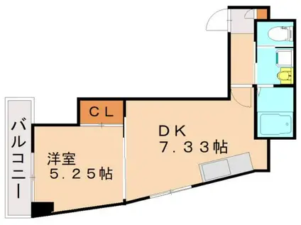ザ ガーデン黒崎表参道(1DK/5階)の間取り写真