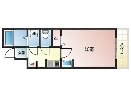 LUSTORE西宮北口(1K/1階)の間取り写真