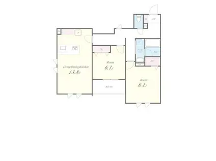 STADT NERIMA-KASUGACHO(2LDK/1階)の間取り写真