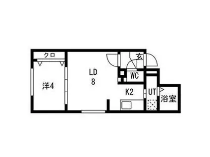 リブレ学園前(1LDK/2階)の間取り写真