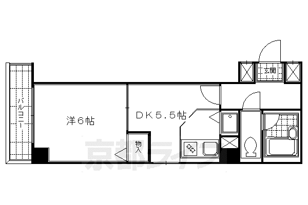 ドルフィンV(1DK/2階)の間取り写真