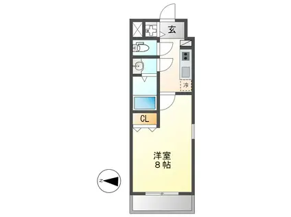 リアライズ松原(1K/6階)の間取り写真