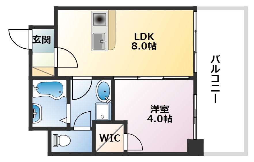 ブエナビスタ神戸イースト(1LDK/3階)の間取り写真