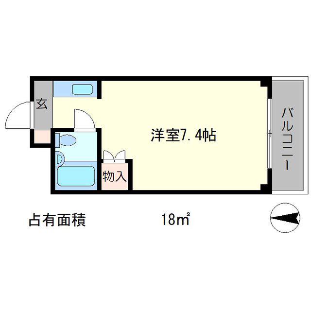 ハイツ葵(1K/3階)の間取り写真
