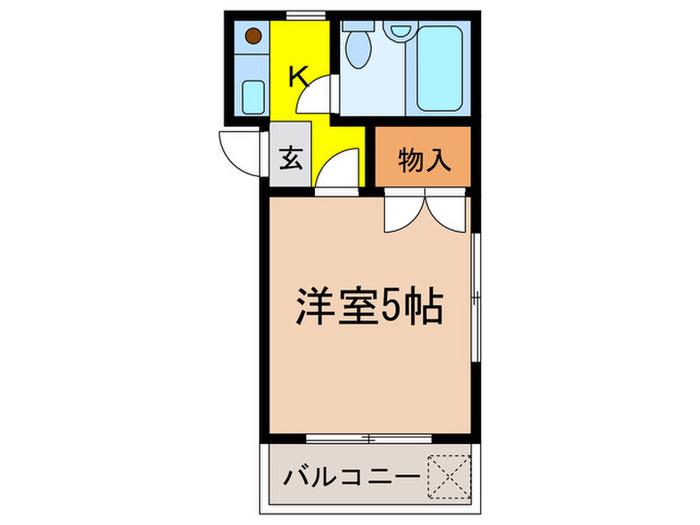 ビラ・ソレイユ(1K/2階)の間取り写真