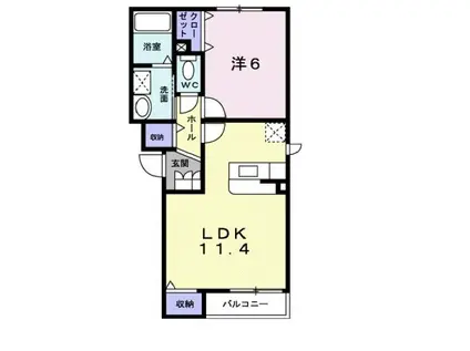 パークサイドコート(1LDK/2階)の間取り写真