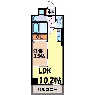 CATTLEYA GARDEN(1LDK/7階)の間取り写真