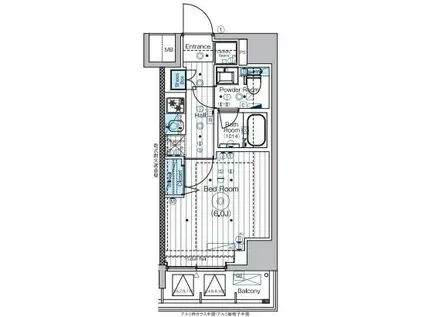マキシヴ横浜吉野町トレ(1K/1階)の間取り写真