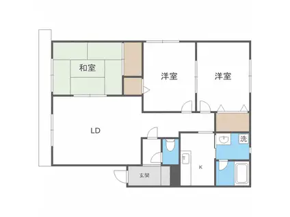 リーベデンス山本(3LDK/1階)の間取り写真