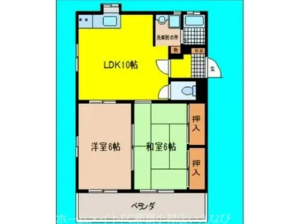 ルミエールMITSURU(2LDK/3階)の間取り写真