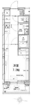 DIPS竹ノ塚駅前(1K/7階)の間取り写真