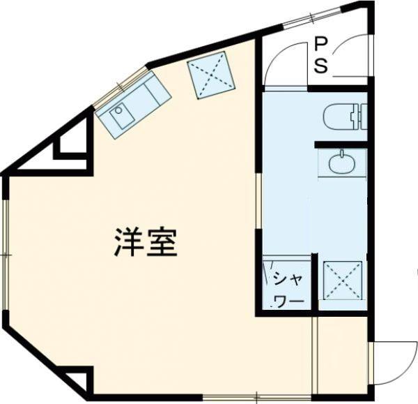 M5ビル(ワンルーム/4階)の間取り写真