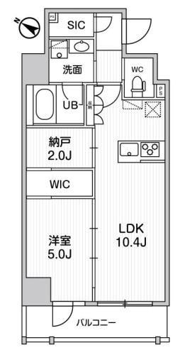 ステージグランデ日本橋人形町(1LDK/3階)の間取り写真