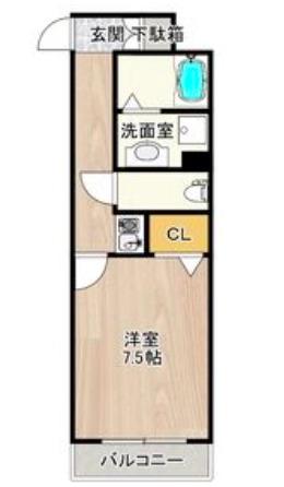 シティ スパイヤ神戸元町2(1K/9階)の間取り写真