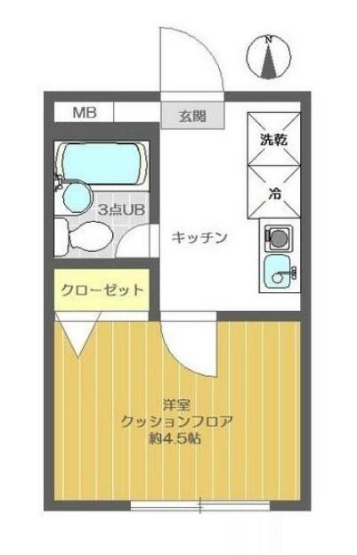 グレイス春日町(1K/3階)の間取り写真
