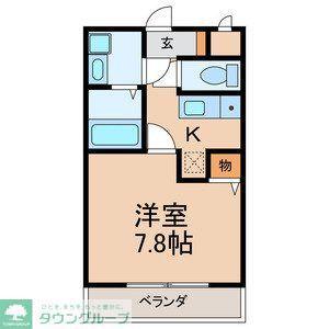 センタービレッジ北松戸(1K/2階)の間取り写真