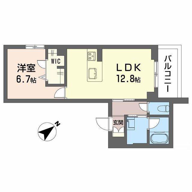 TRUST MAISON 京(1LDK/2階)の間取り写真