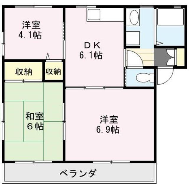 ディアス本郷(3DK/2階)の間取り写真