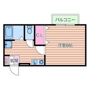 ファミール西宿(1K/2階)の間取り写真