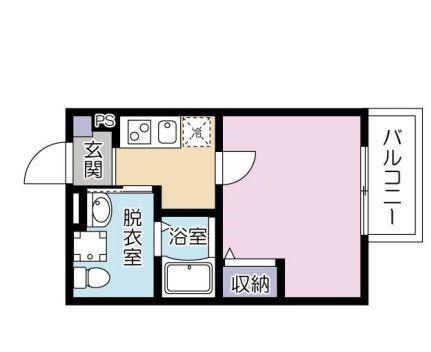 セレーナ神之木町(1K/2階)の間取り写真