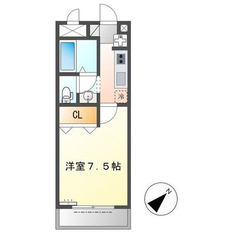 エンジェルビレッジ(1K/2階)の間取り写真