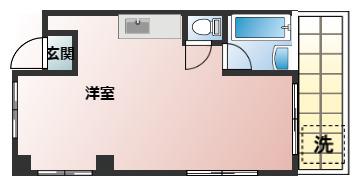 ニューハイム(ワンルーム/1階)の間取り写真