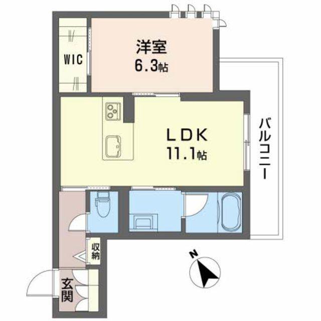 シャーメゾン マレッタ(1LDK/3階)の間取り写真