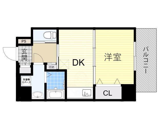 アーバンパーク住之江公園2(1DK/6階)の間取り写真