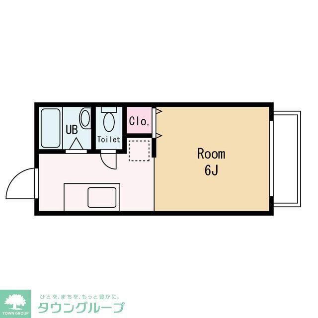 幕張シティハイツSSI(1K/2階)の間取り写真