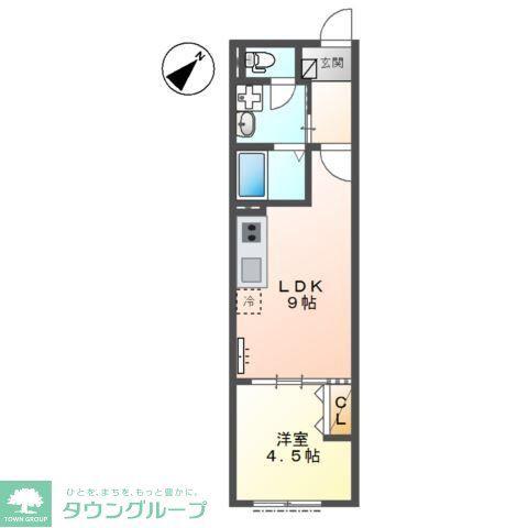 ファミリア池上(1LDK/1階)の間取り写真