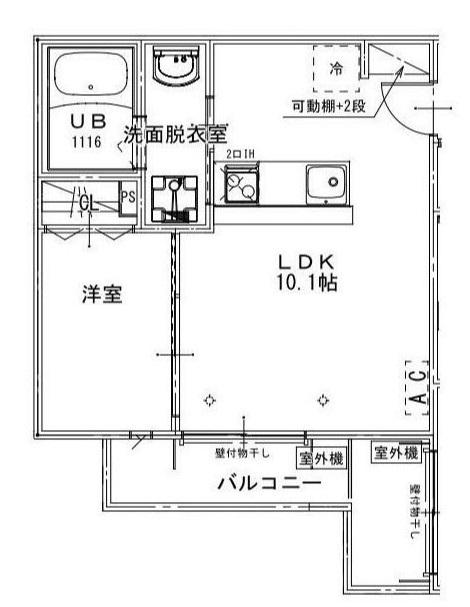 ASTRO RESIDENCE 西大宮(1LDK/1階)の間取り写真
