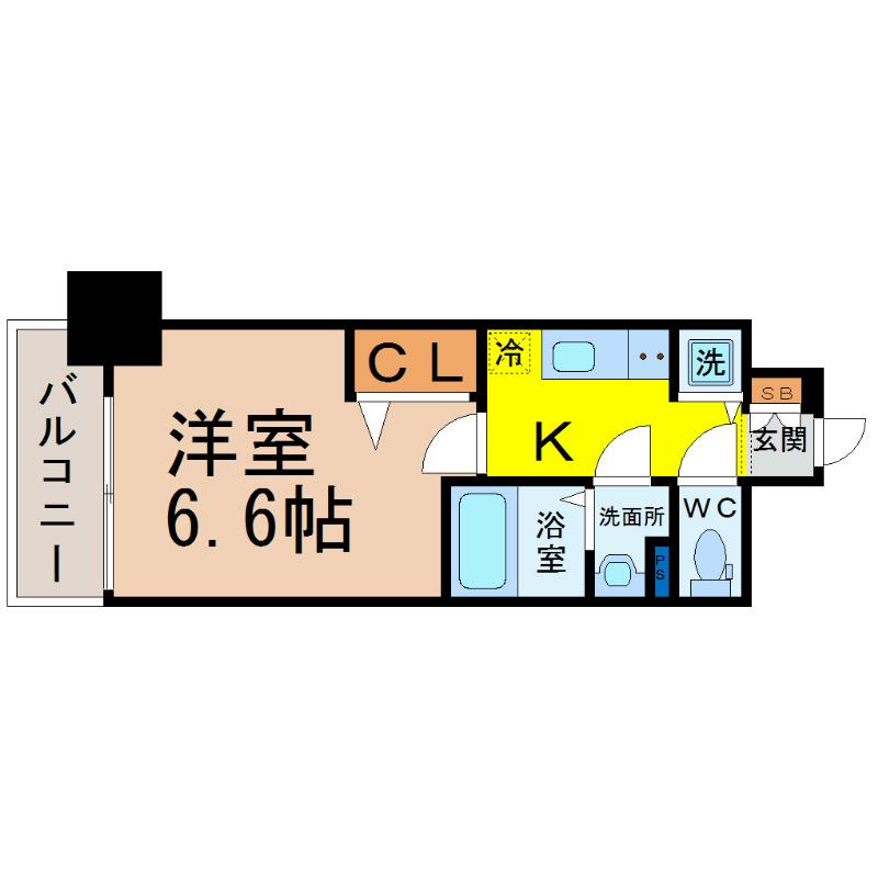 プレサンス千種アイル(1K/7階)の間取り写真