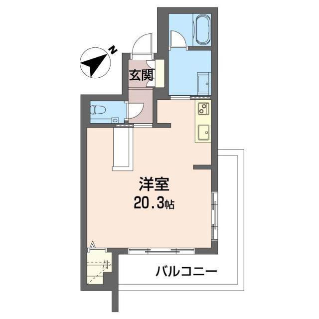 クオリスタ都賀(ワンルーム/3階)の間取り写真