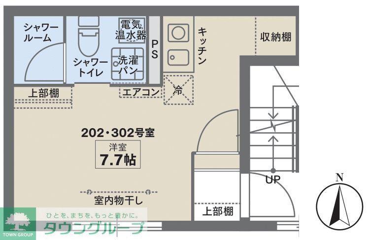 COCOFLAT江古田(ワンルーム/3階)の間取り写真