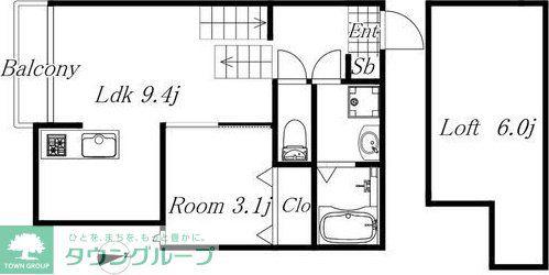 FAMILY STAGE川名I(1LDK/1階)の間取り写真