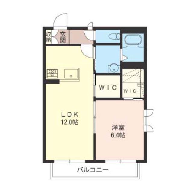 ローズコート(1LDK/2階)の間取り写真