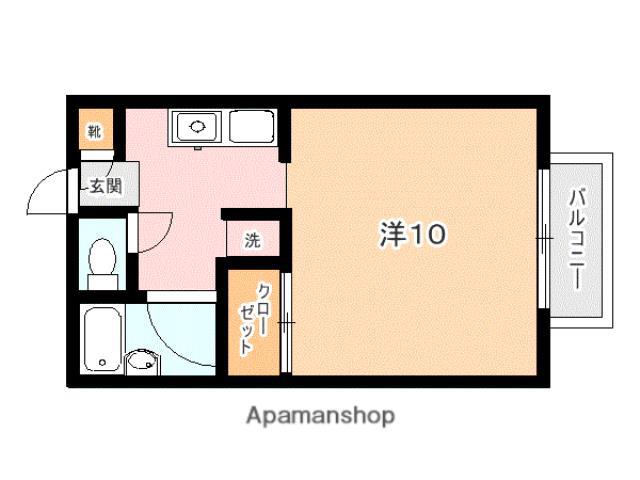 ヴィサージュJ(1K/2階)の間取り写真