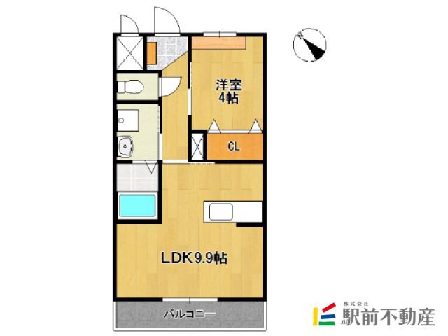 クレジデンス基山(1LDK/1階)の間取り写真