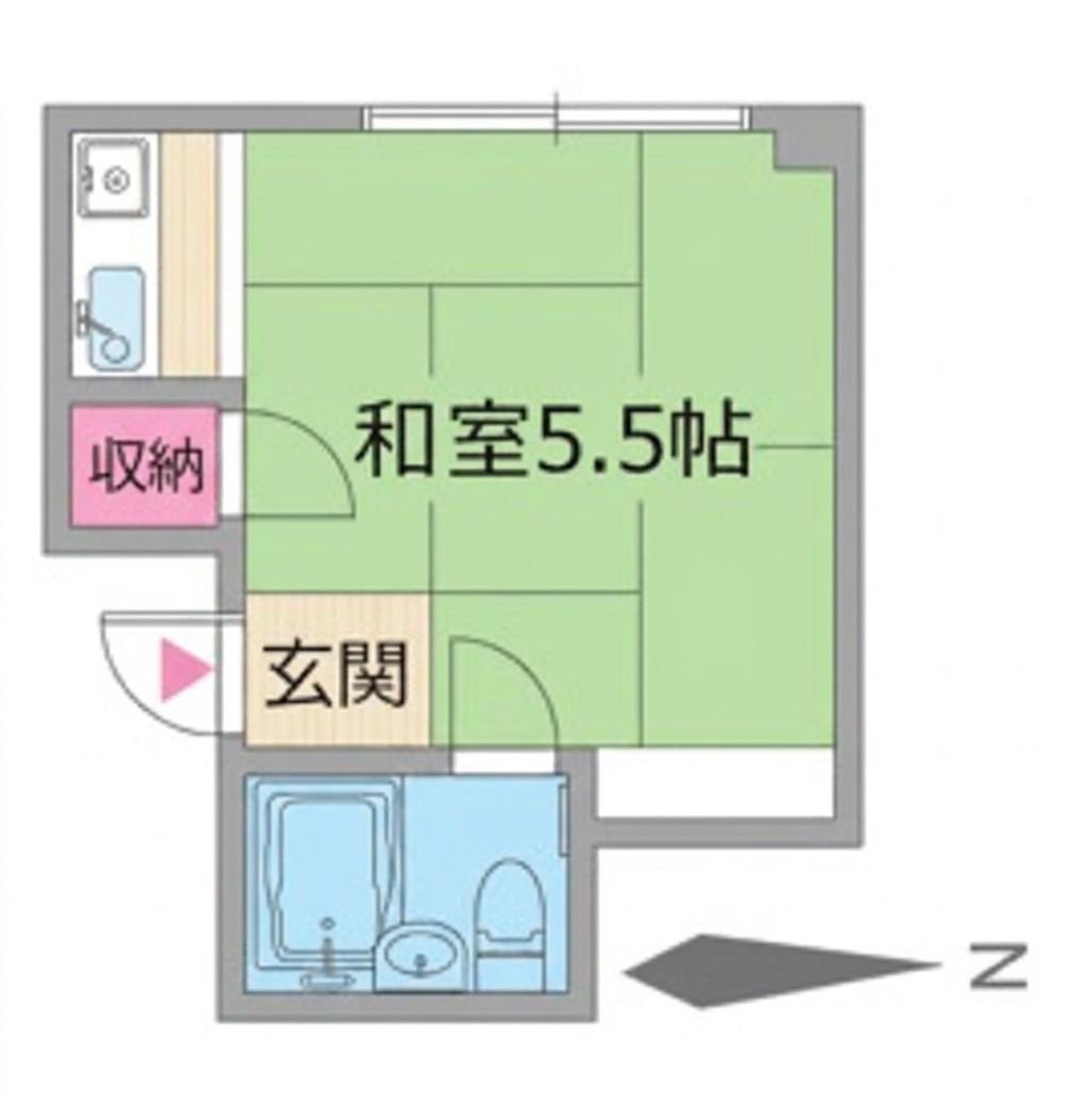 富来マンション(ワンルーム/3階)の間取り写真