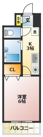 メゾン アッシュ テ ファミーユ(1K/3階)の間取り写真