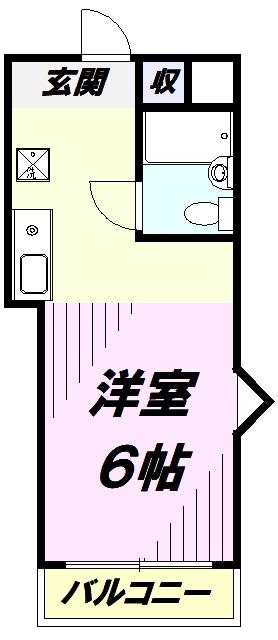 アーバンハイム寿(ワンルーム/2階)の間取り写真