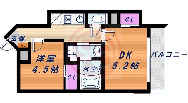 BLDK THEATER(1LDK/7階)の間取り写真