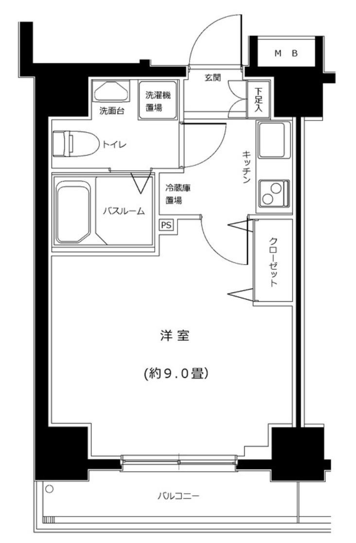 グランフォース王子(1K/6階)の間取り写真
