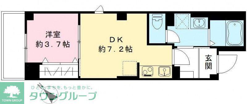 ラ フレーズ(1DK/5階)の間取り写真