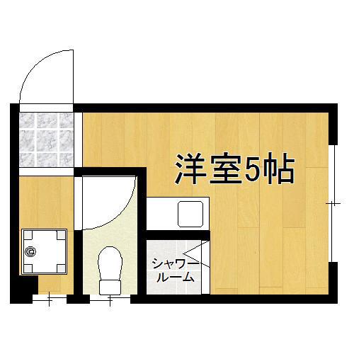 ヴィラナリー平野(ワンルーム/4階)の間取り写真