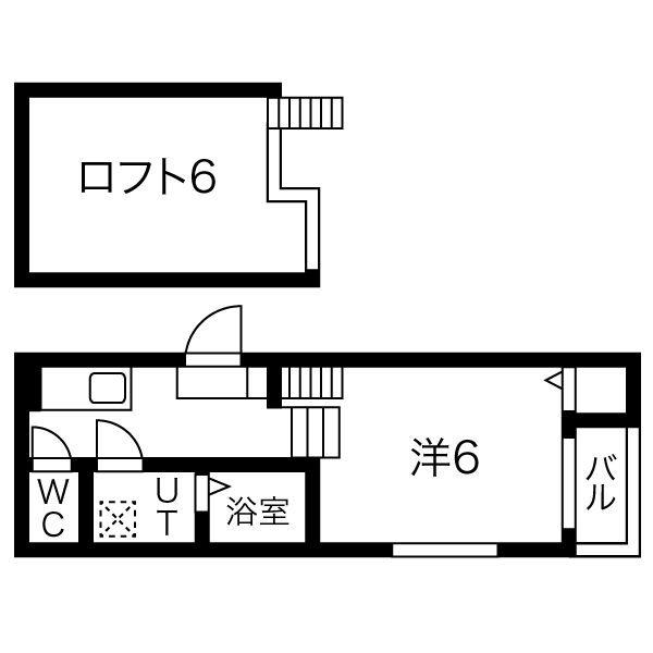 ライカート新栄(1K/2階)の間取り写真