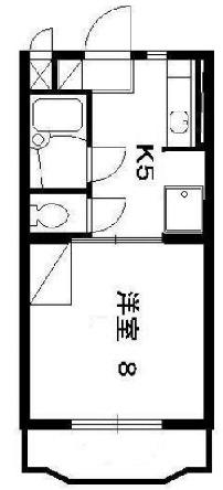 エスペランサ(1DK/3階)の間取り写真