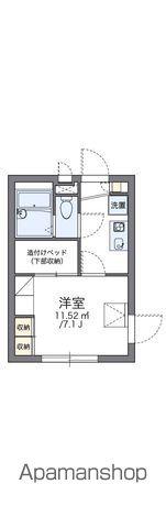 レオパレス千早(1K/1階)の間取り写真