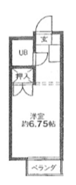 パレス新井(ワンルーム/2階)の間取り写真